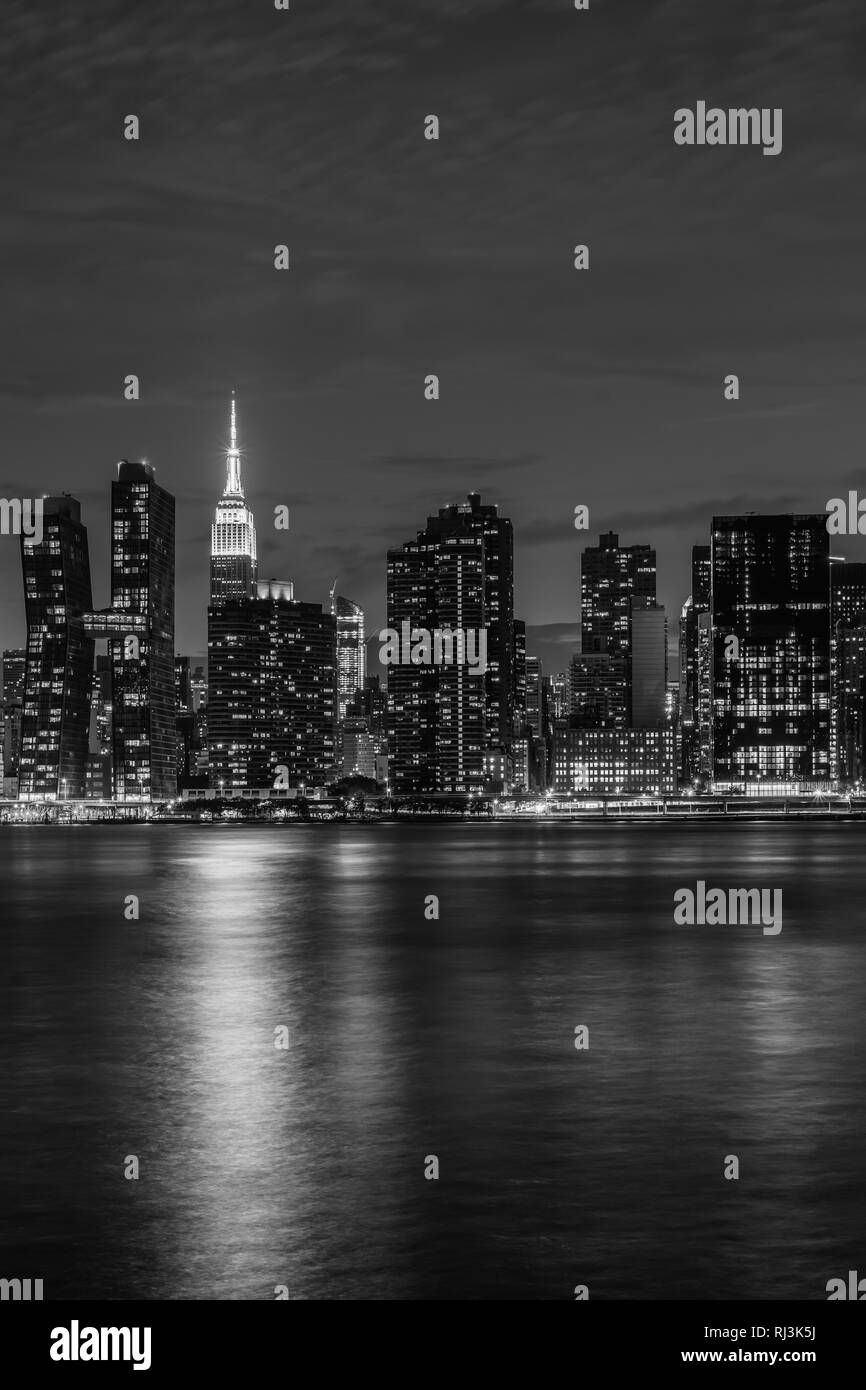 View of the Midtown Manhattan skyline from Long Island City, New York City Stock Photo