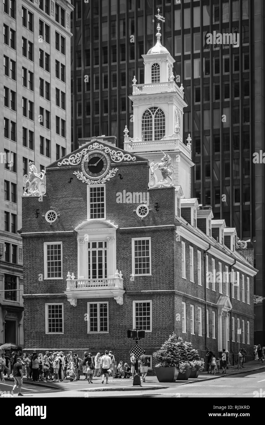 The Old State House in Boston, Massachusetts Stock Photo