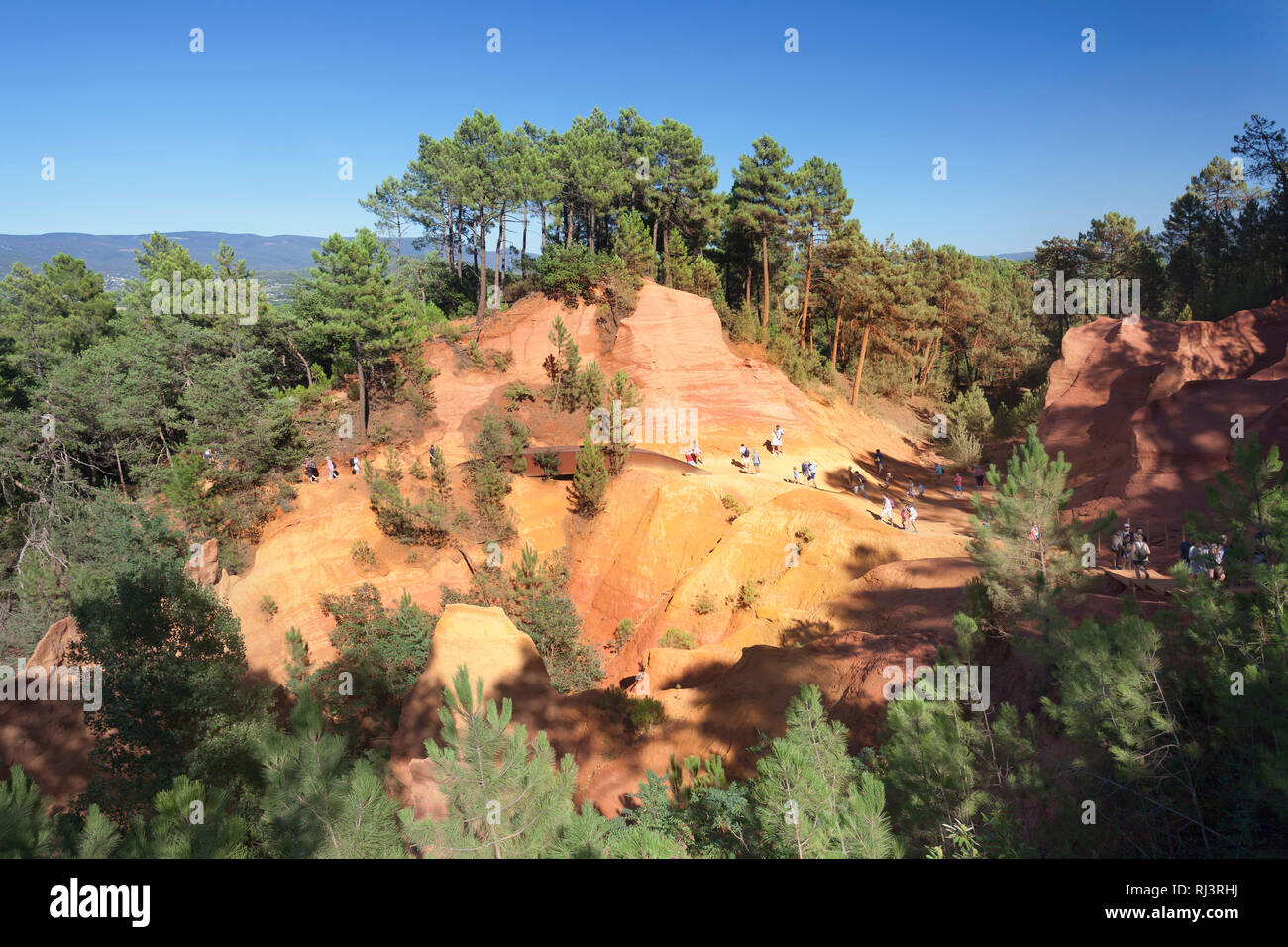 Les Sentiers des Ocres, Lehrpfad, Ockerfelsen, Roussillon, Provence ...