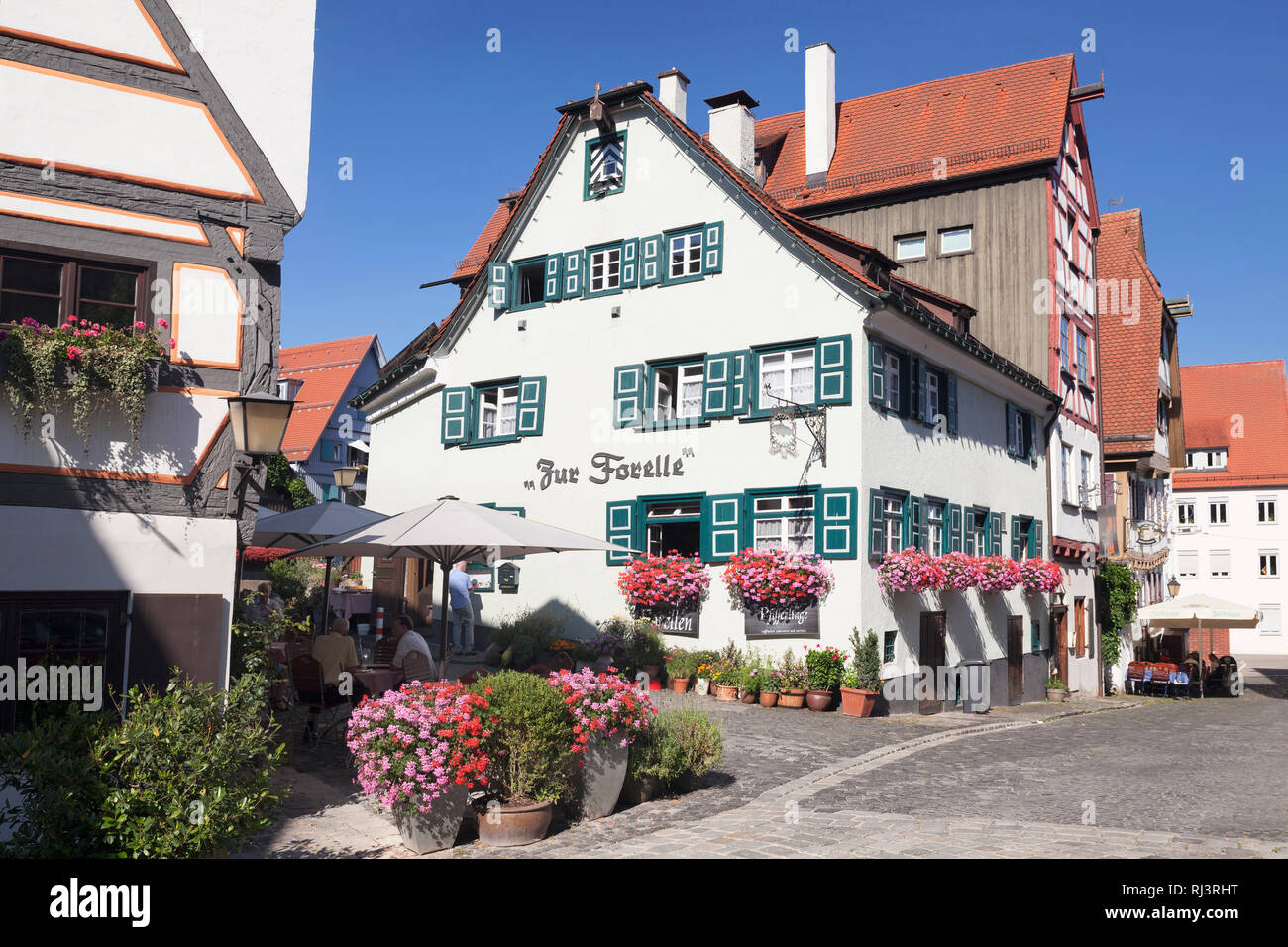 Fischerviertel, Restaurant, Ulm, BadenWürttemberg, Deutschland Stock Photo Alamy