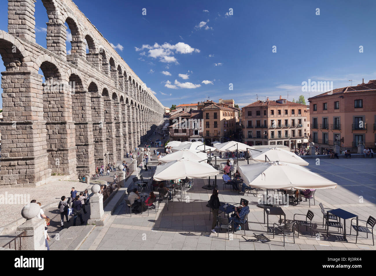Römisches Aquädukt, UNESCO Weltkulturerbe, Segovia, Kastilien und Leon, Spanien Stock Photo
