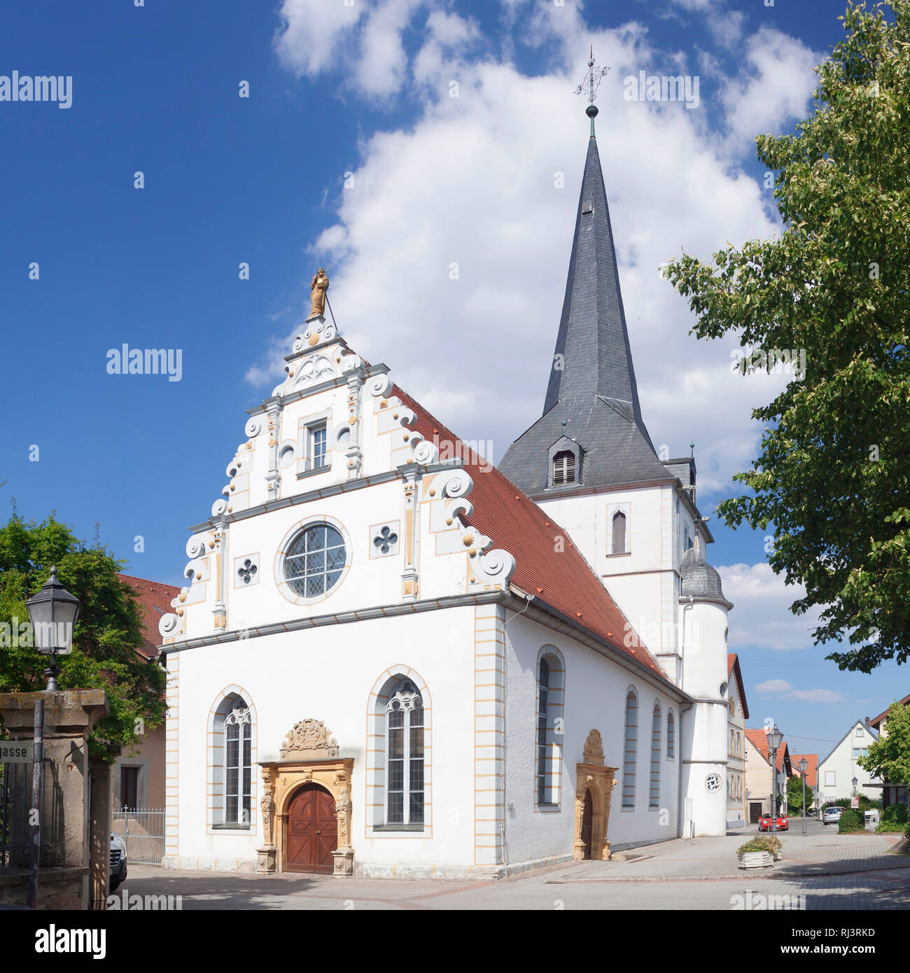Stadtkirche St. Salvator, Neckarbischofsheim, Rhein Neckar Kreis, Baden-Württemberg, Deutschland Stock Photo
