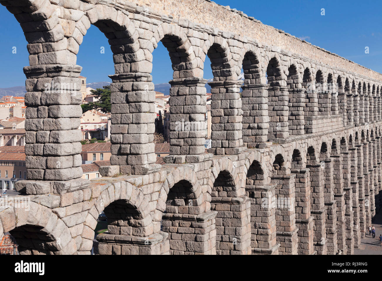 Römisches Aquädukt, UNESCO Weltkulturerbe, Segovia, Kastilien und Leon, Spanien Stock Photo