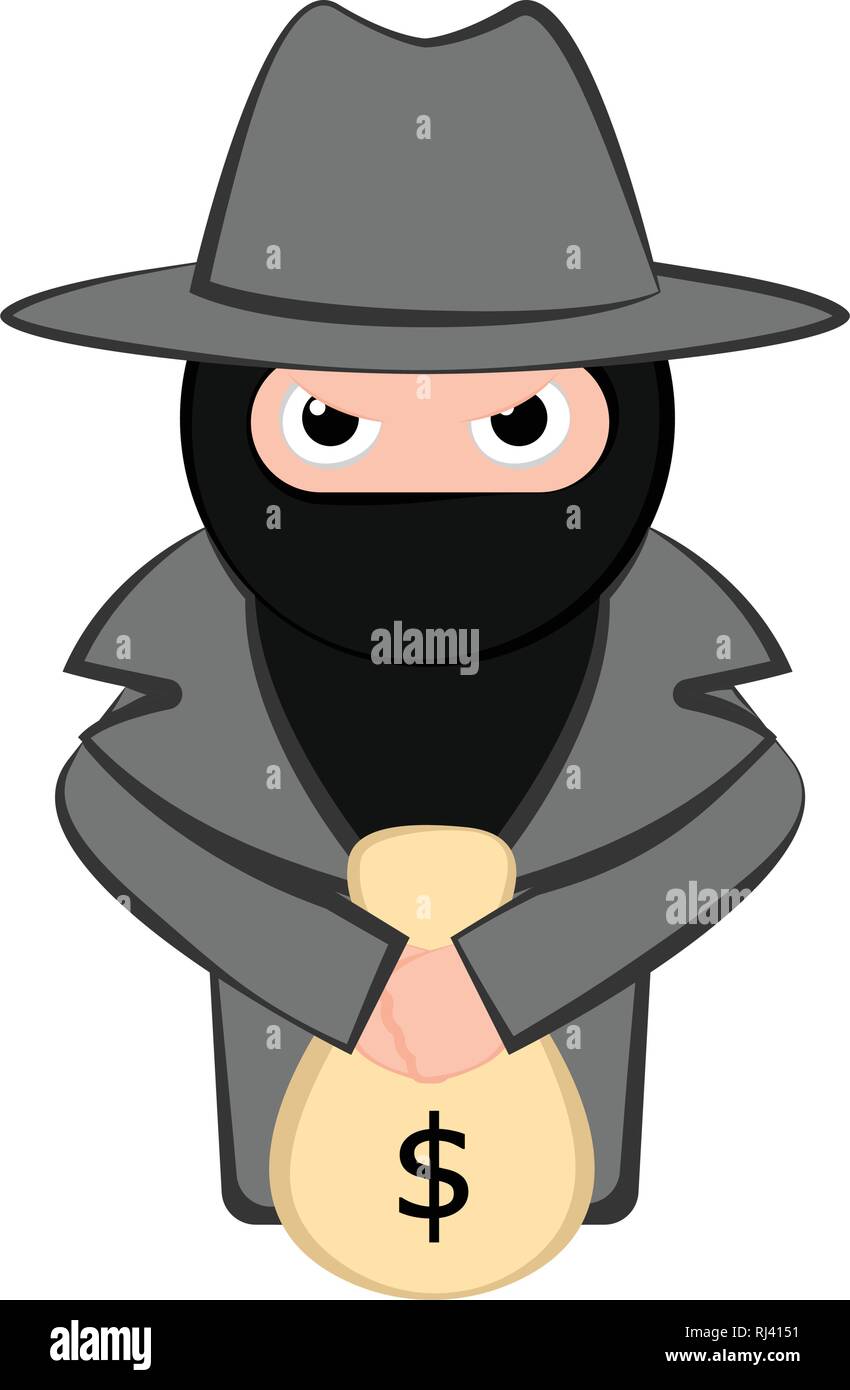 Angry Thief Cartoon Stock Vector Image Art Alamy