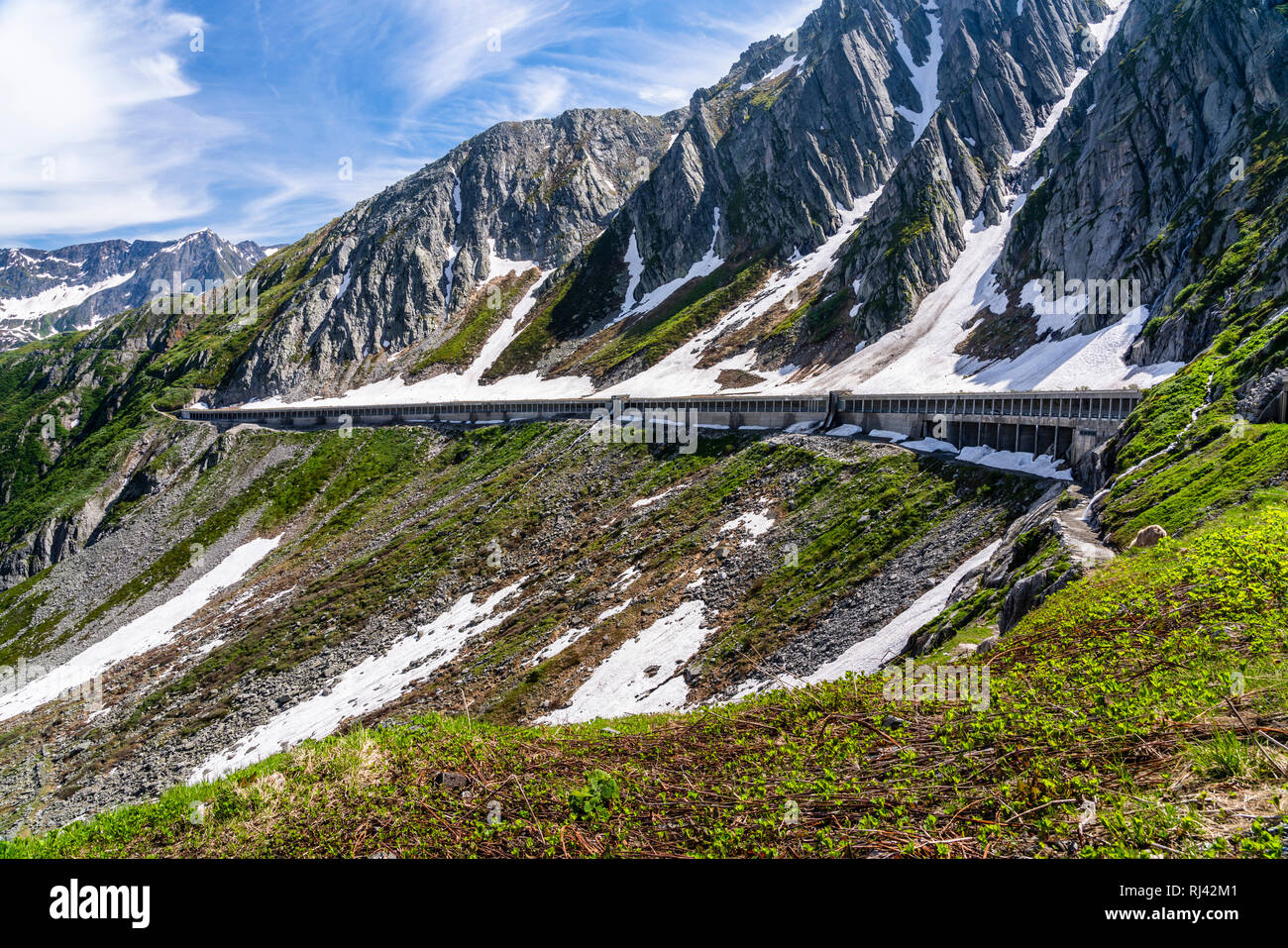Gallery PassstraÃŸe Gotthardpass, Canton Ticino, Switzerland Stock Photo
