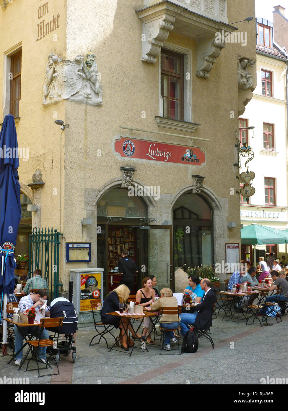 Deutschland, Oberbayern, M?nchen, Altstadt, Restaurant, Stock Photo