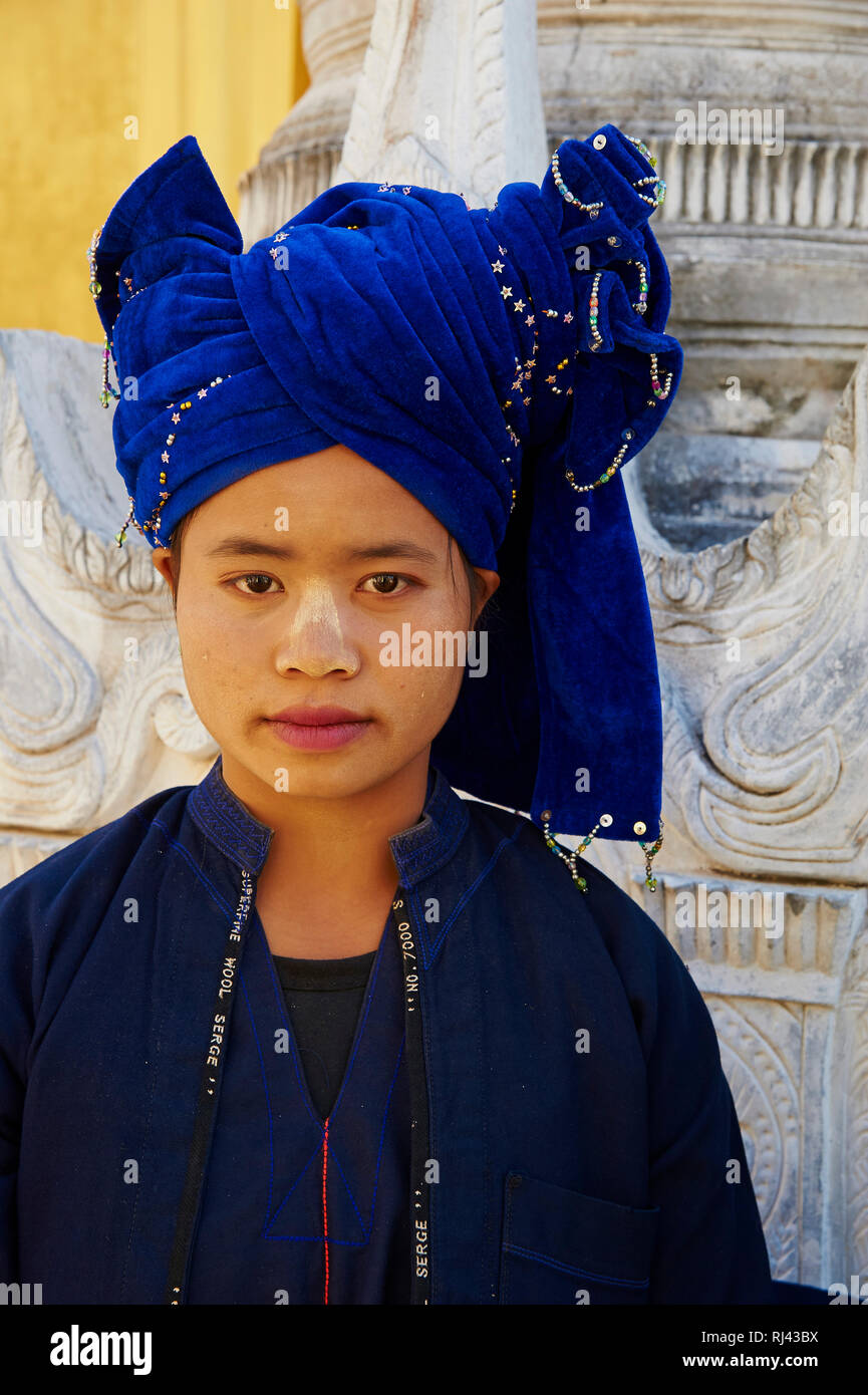 Junge Pao Frau, Myanmar, Asien, Stock Photo