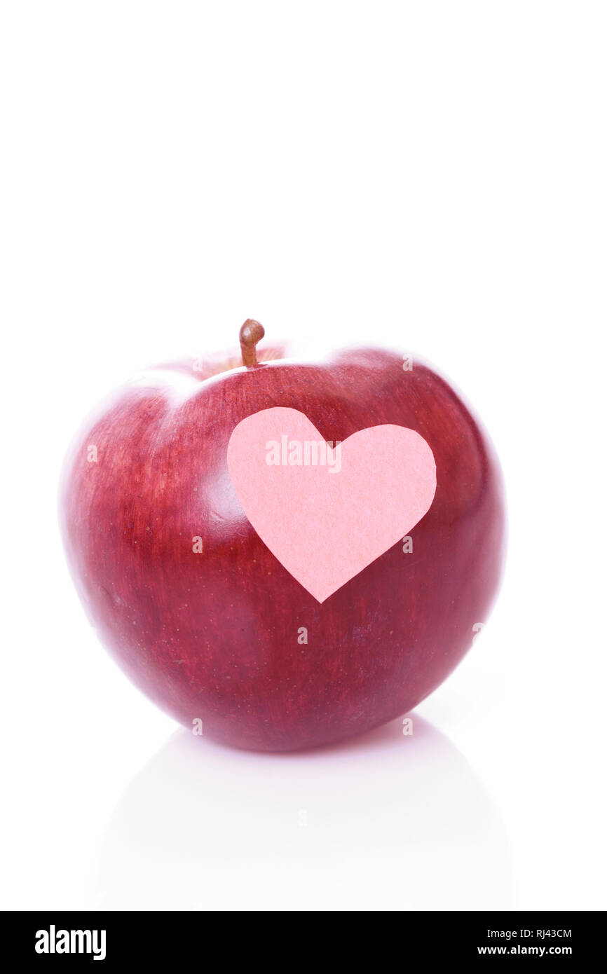 Apfel, Liebe, Herz, Symbol, Stock Photo