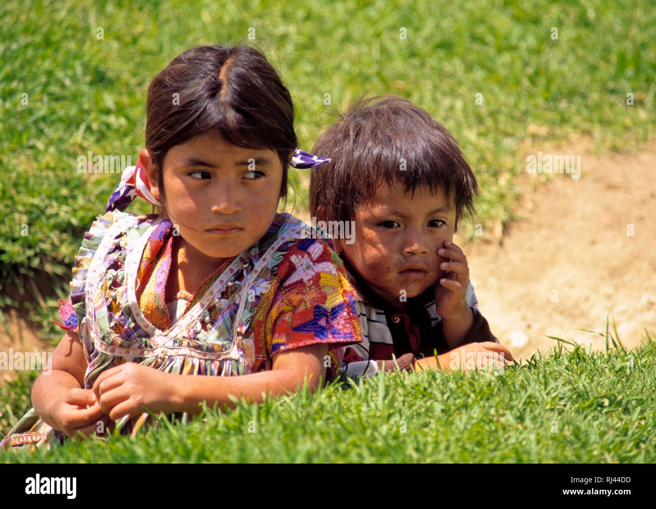 Children from Todos Santos, Guatemala, Stock Photo