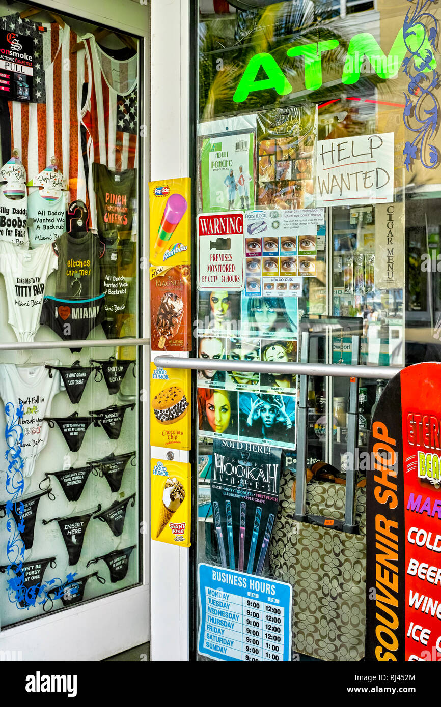 Souvenirs Store, Miami Beach, Florida, USA Stock Photo Alamy