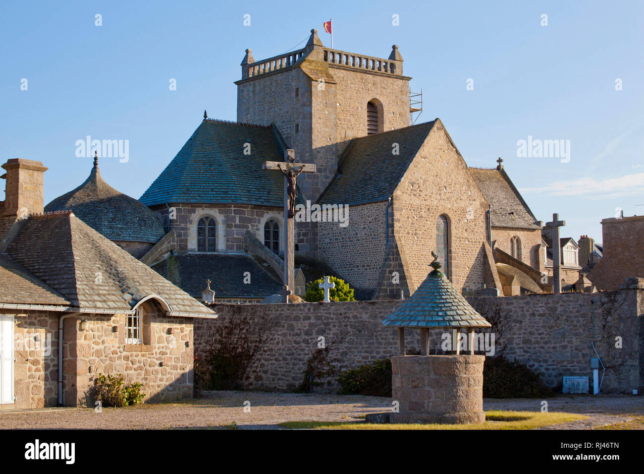 Dorfkirche von Barfleur Stock Photo