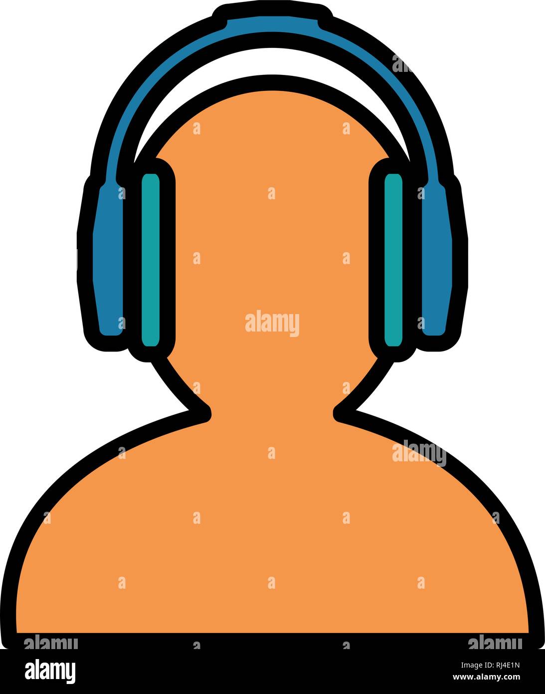 Dj avatar silhouette icon vector hi-res stock photography and images ...