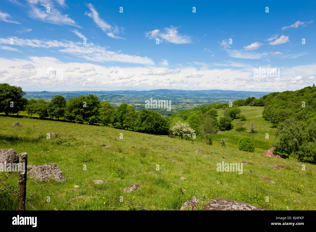 Landschaft im Morvan, Frankreich Stock Photo