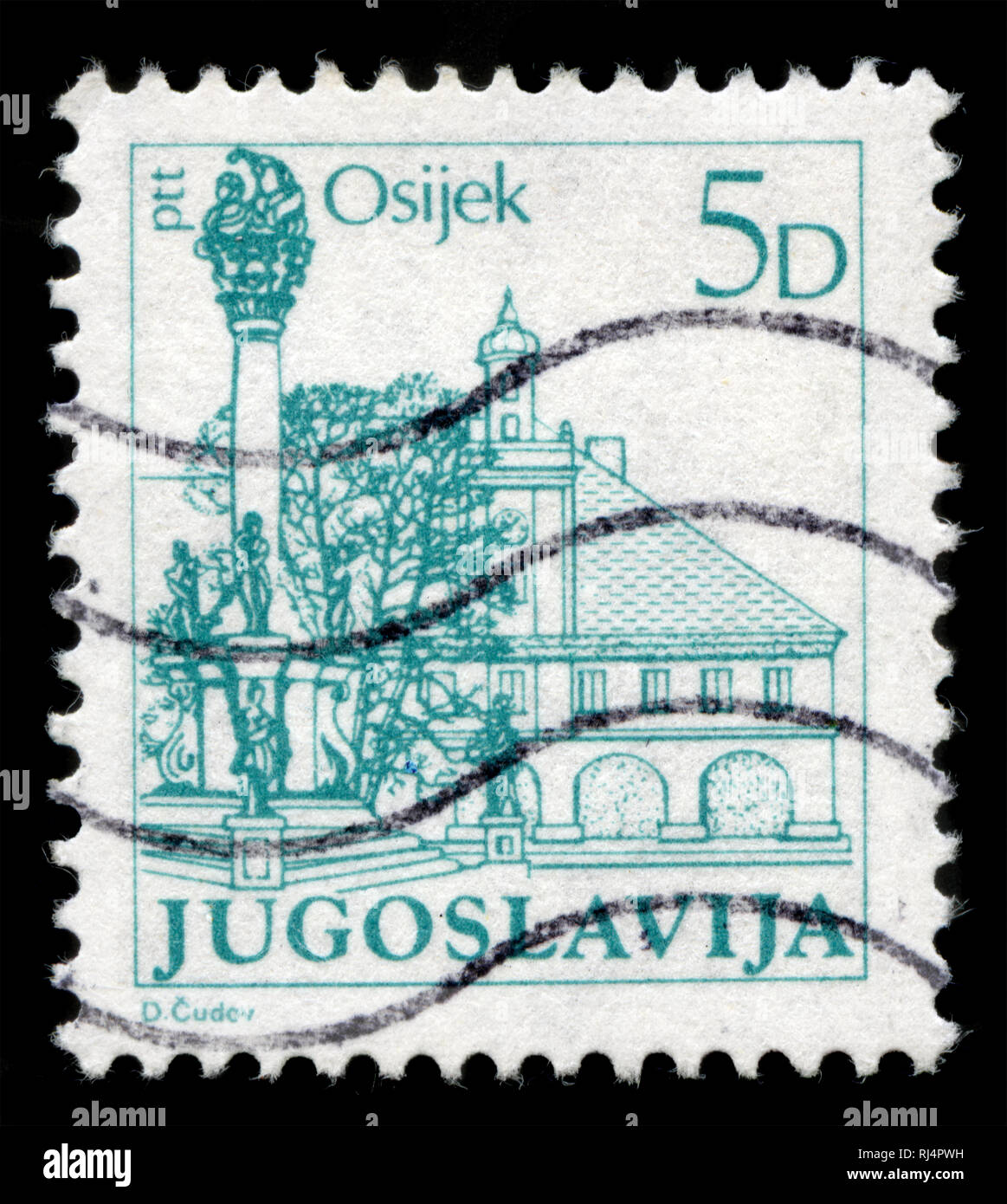Postage stamp from the former state of Yugoslavia in the Tourism-Definitive Small series issued in 1983 Stock Photo