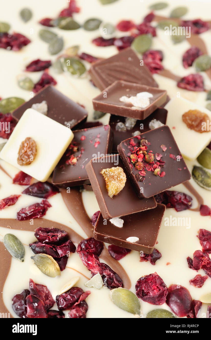Schokolade, Schokoladen Sorten, Tafeln, Stock Photo