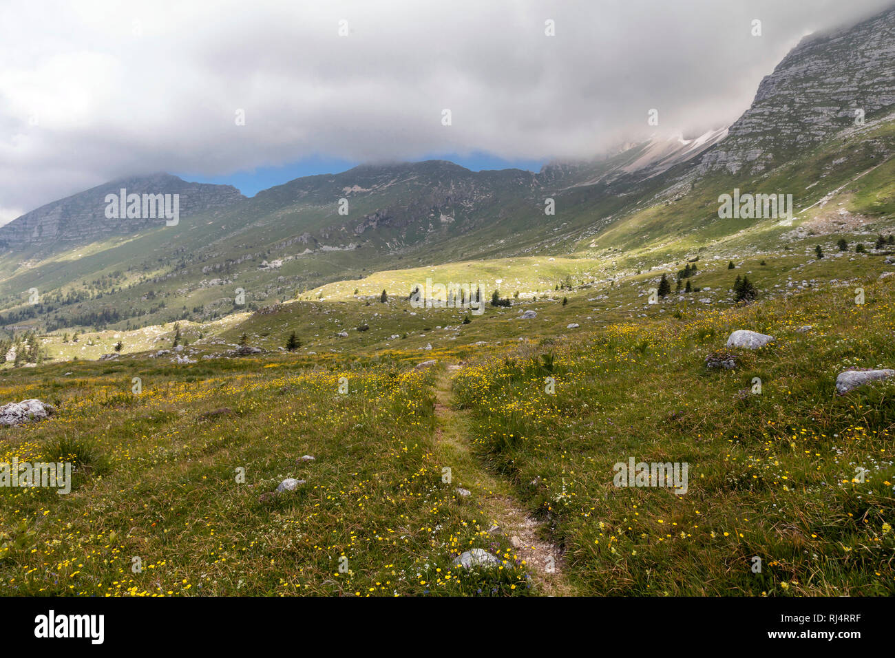 Montasch Almen in den Julischen Alpen, Italien Stock Photo