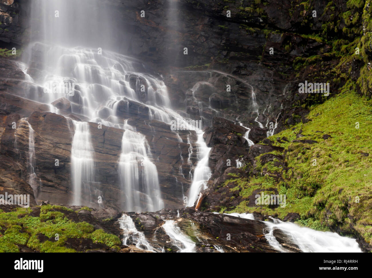 Fallbach Wasserfall im Maltatal, K?rnten Stock Photo