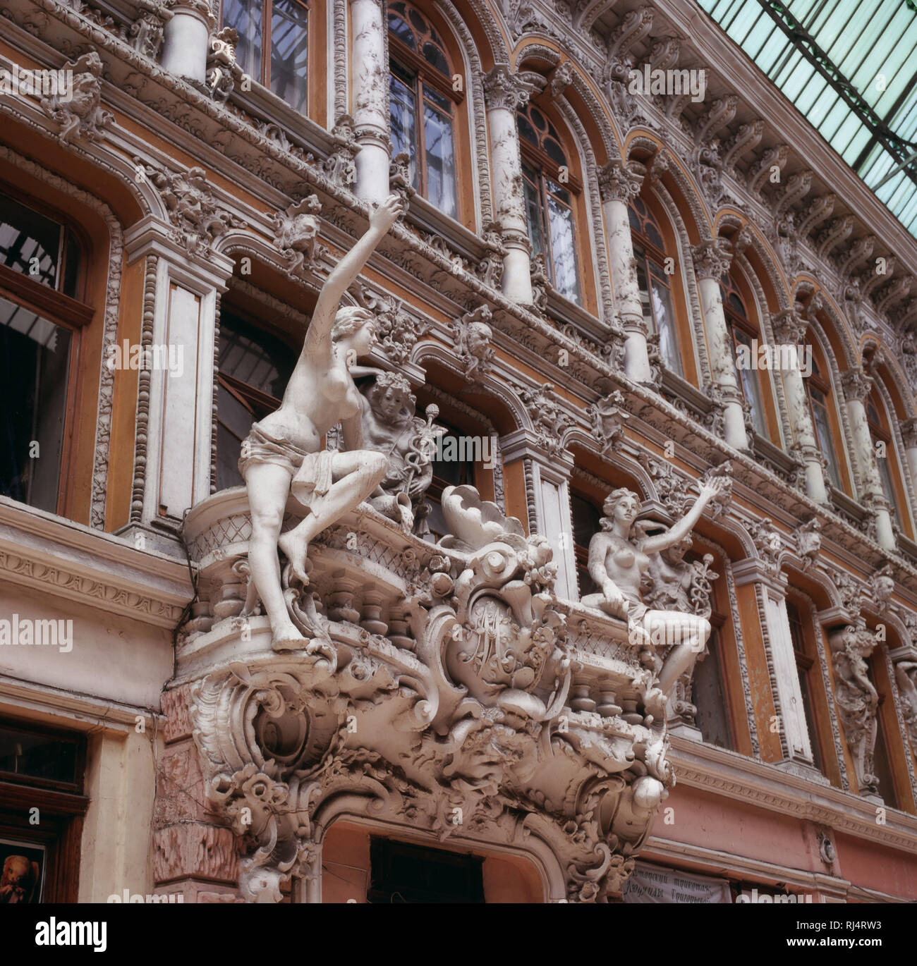 Ukraine, Odessa, Einkaufspassage, Fassade, Verzierungen, Detail, Stock Photo