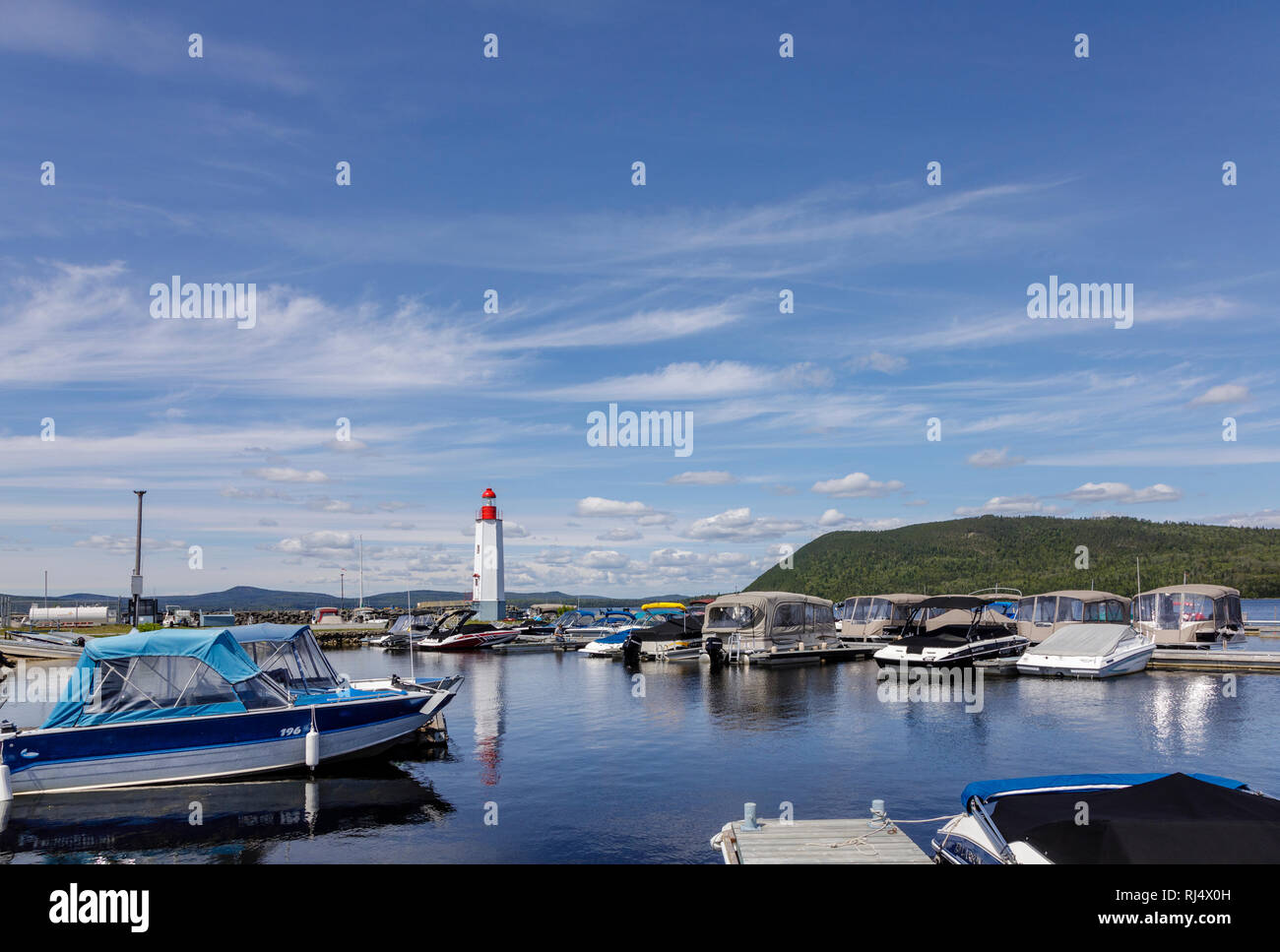 Marina at Lac Témiscouata, Quebec Stock Photo Alamy