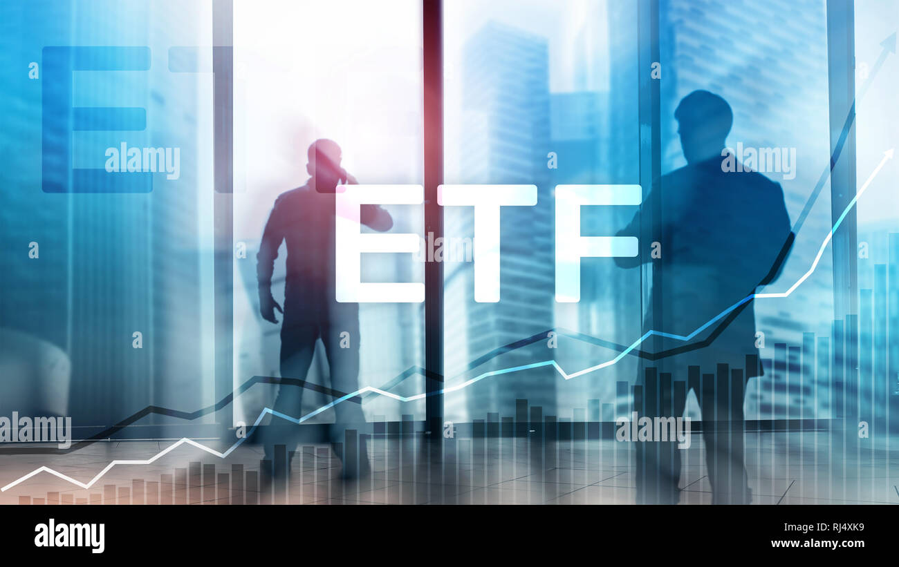 ETF - Exchange traded fund financial and trading tool. Business and investment concept. Stock Photo