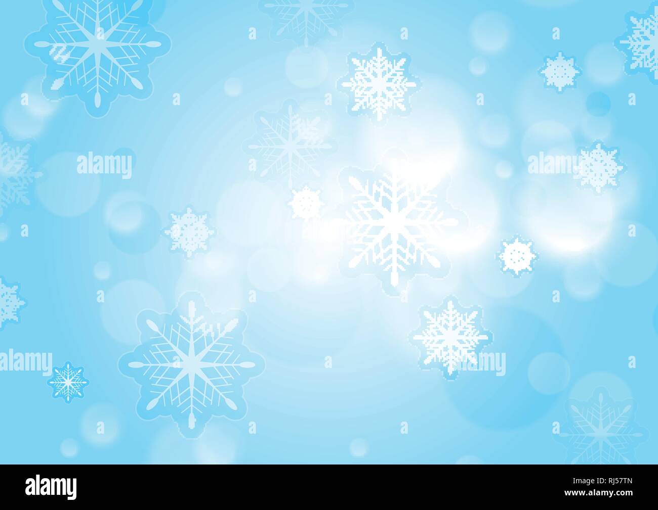Abstract blue and white bokeh Christmas vector background Stock Vector ...