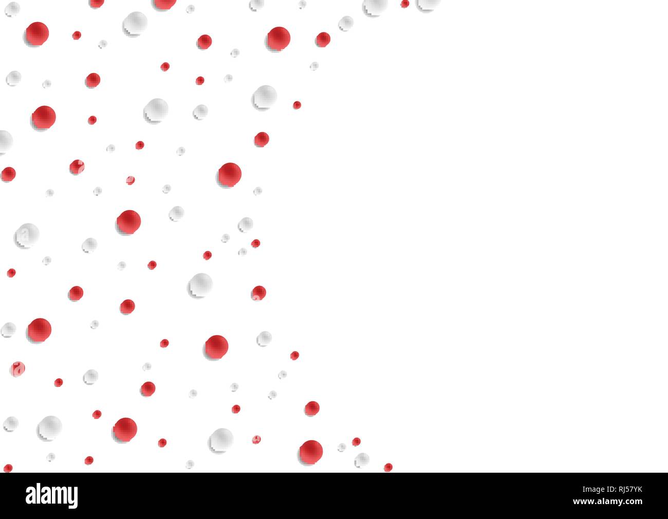 Minimal tech abstract background with red and grey drops. Vector modern graphic design Stock Vector
