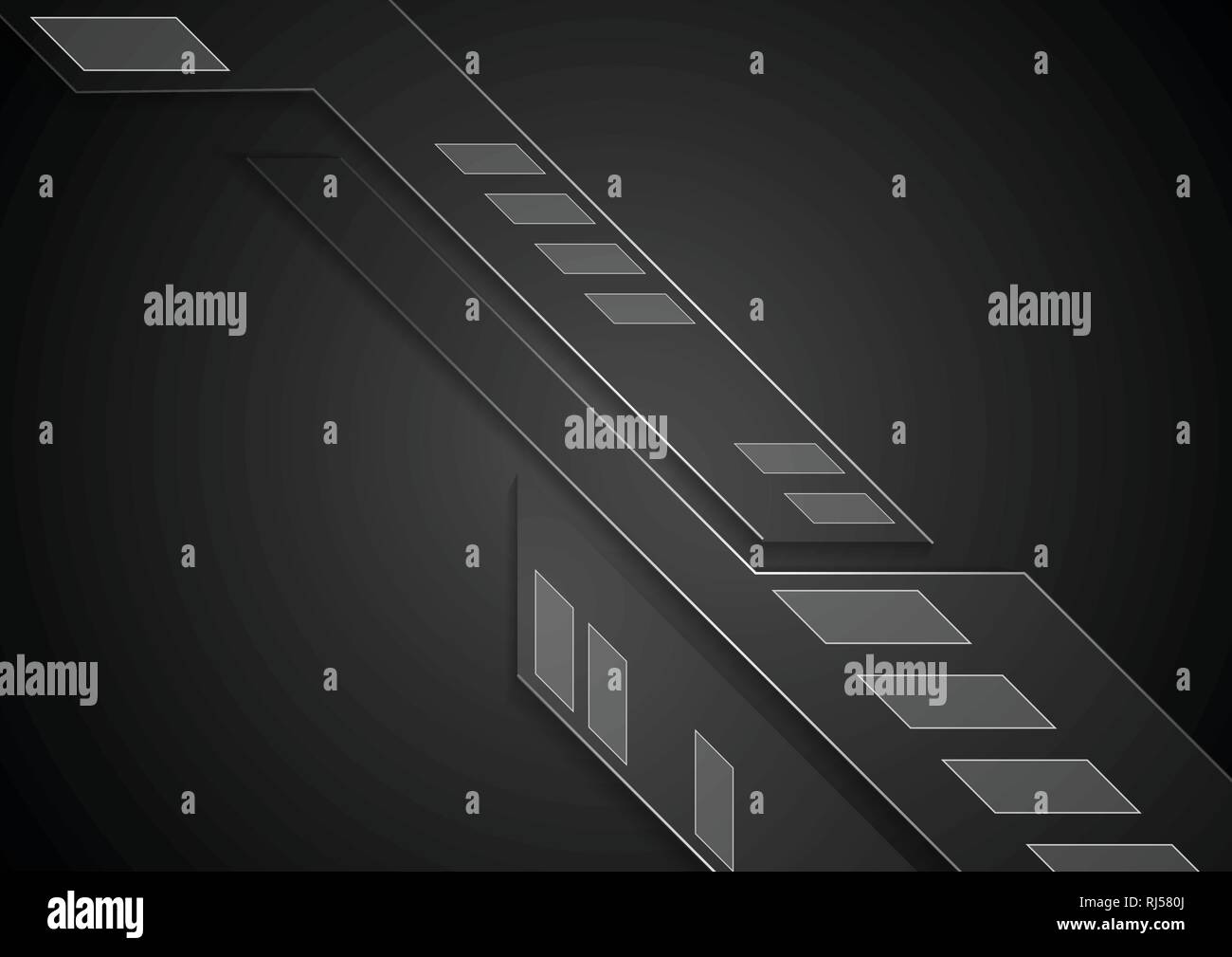 Abstract black technology futuristic background. Vector modern concept ...