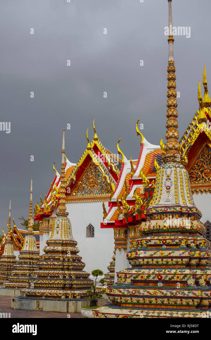 Wat Pho, Buddhist temple in Phra Nakhon district, Bangkok, Thailand, Stock Photo