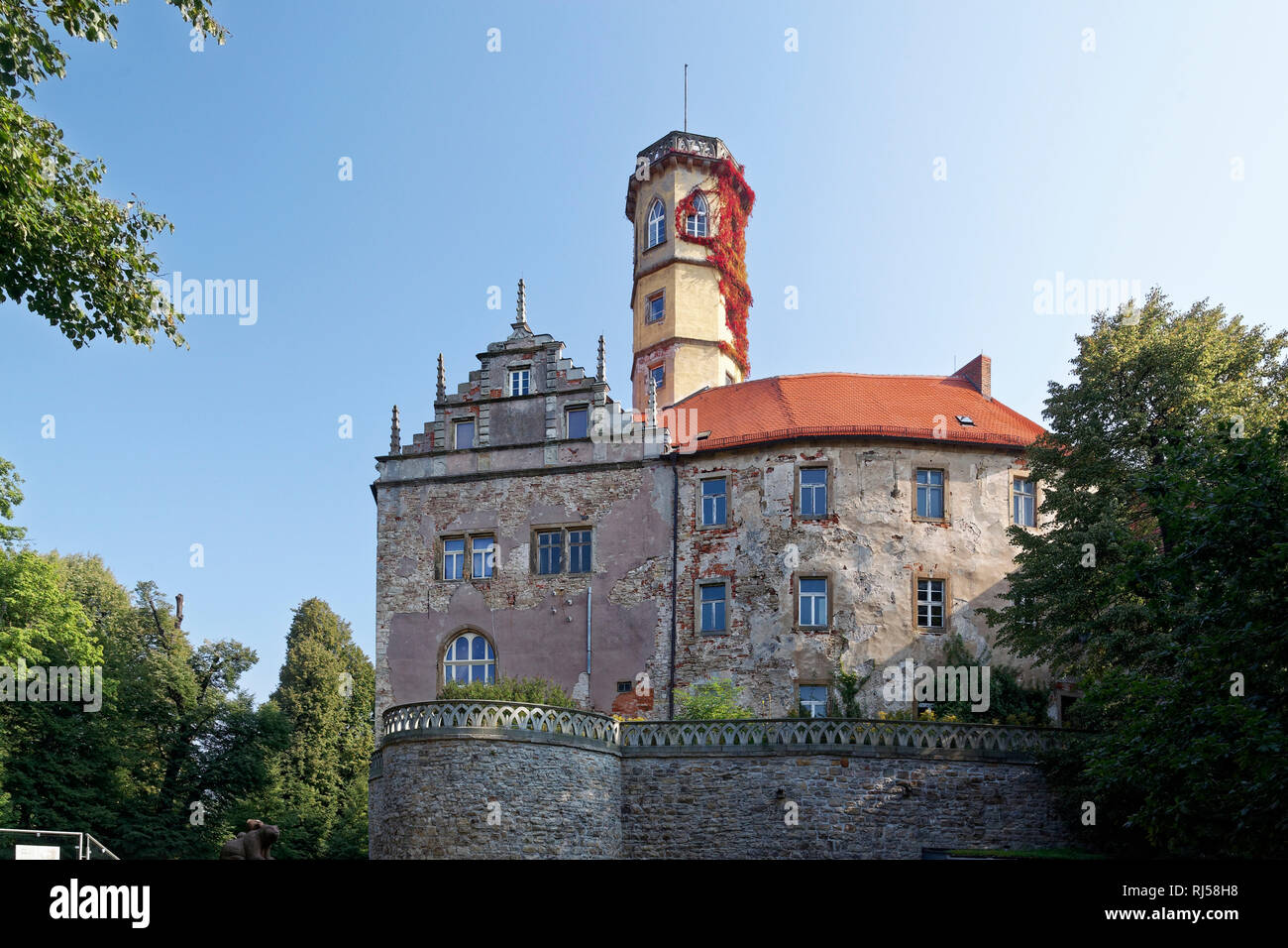 Schloss Droysig in Droysig bei Zeitz, Sachsen-Anhalt, Burgenlandkreis, Deutschland Stock Photo
