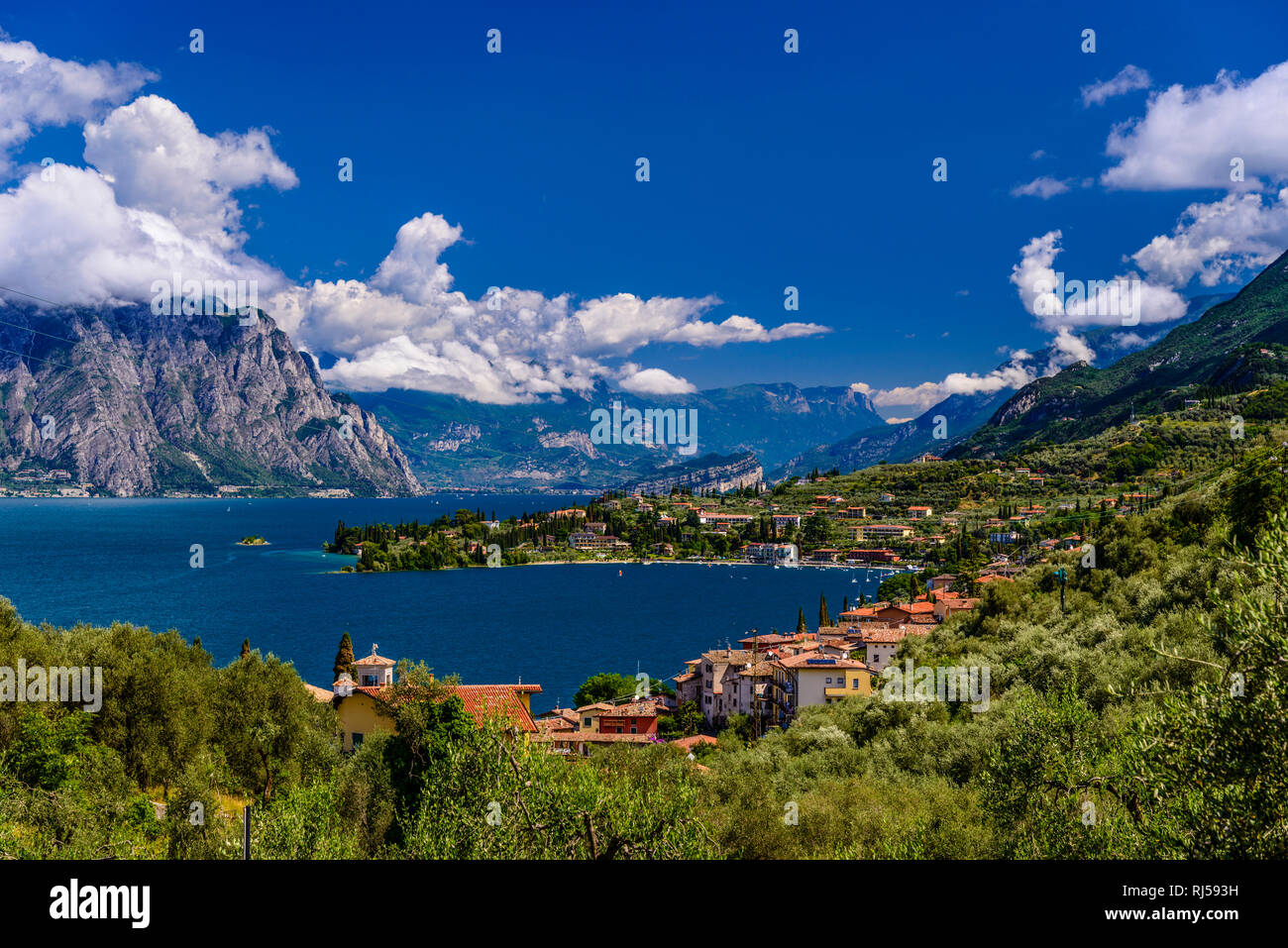 Italien, Gardasee, Cassone di Malcesine, Ortsansicht Stock