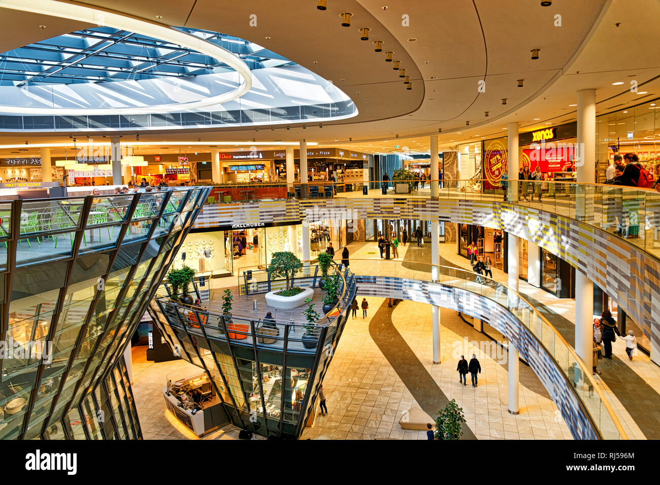 Neues Einkaufszentrum, Innenansicht von Milaneo, Stuttgart Stock Photo