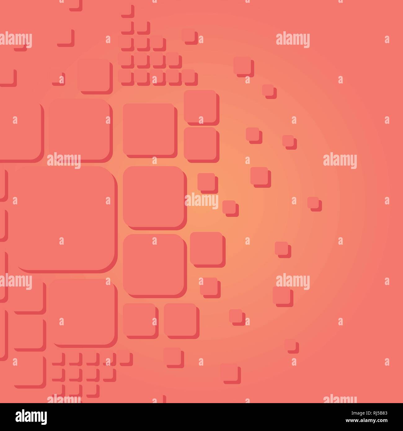 Modern colorful vector pattern with rounded frames of different size. Stock Vector
