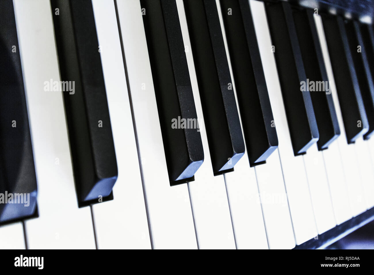 Die Tasten eines Musikinstruments, Tastatur mit Akkorden Stock Photo