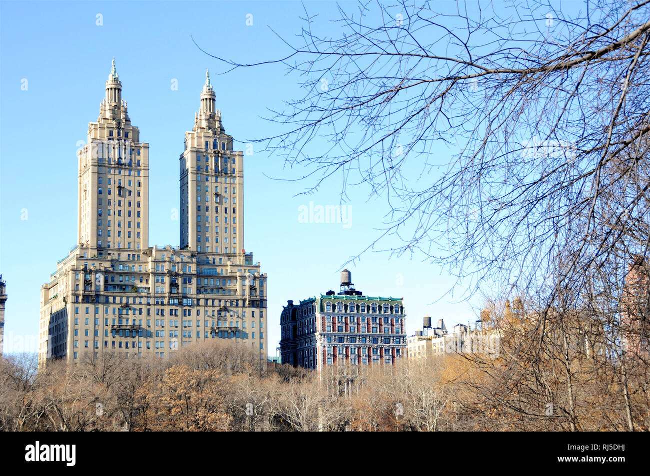 Two tall buildings on the Upper West Side of Manhattan's Central Park