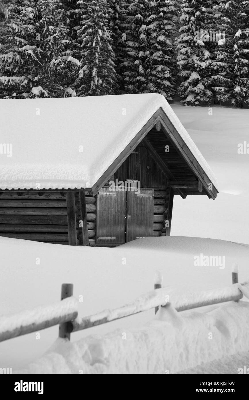 Heustadel im Winter Stock Photo