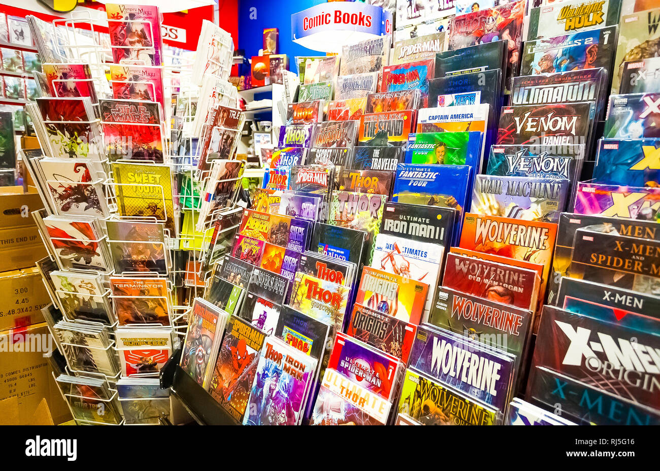 Johannesburg, South Africa July 05 2011 Inside interior of a Comic