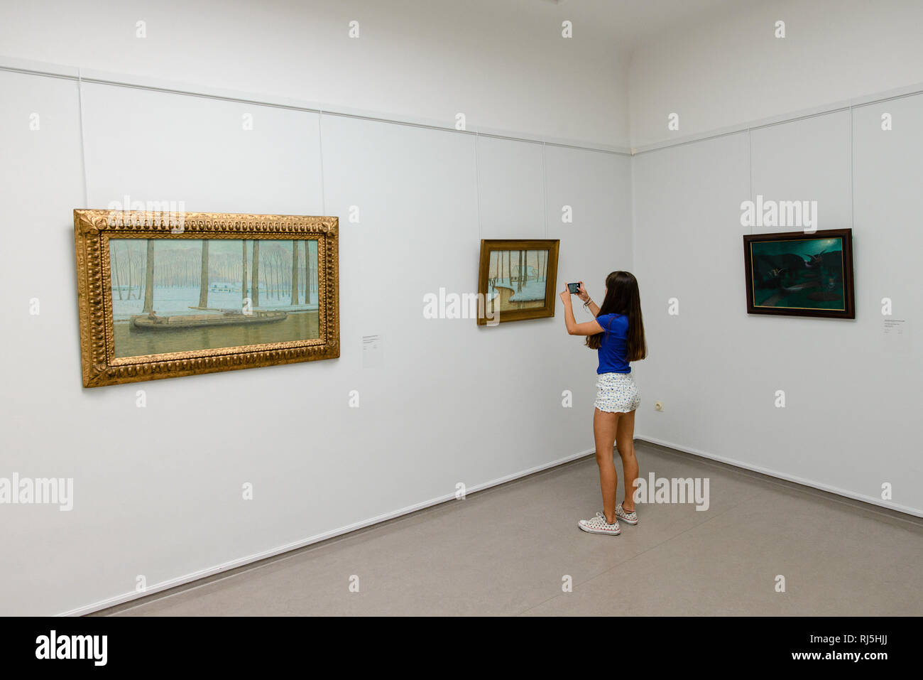 Besucher im Kröller-Müller Museum in Arnheim, Niederlande Stock Photo