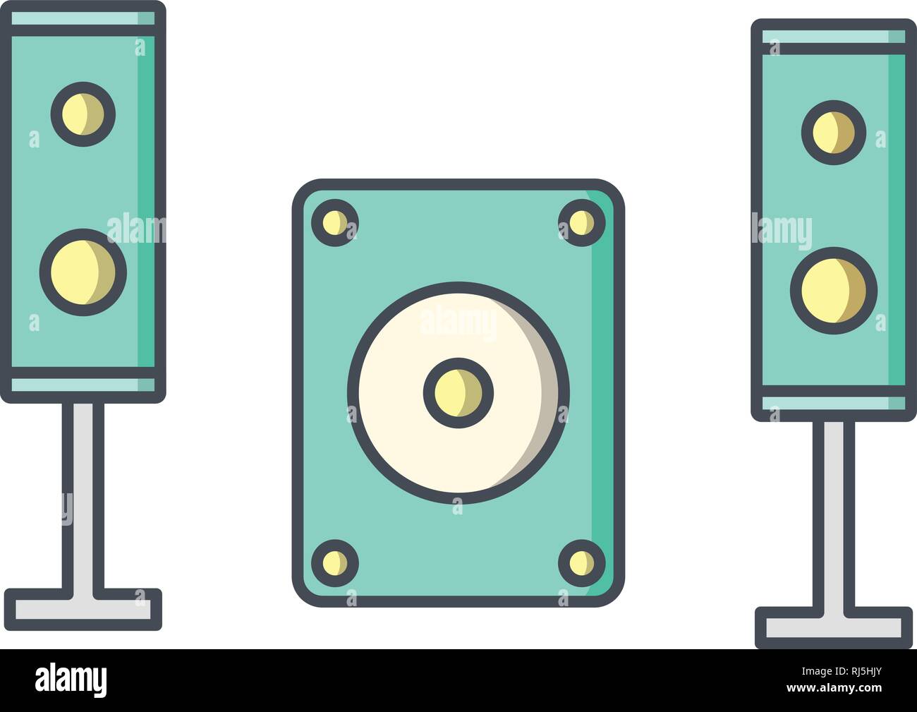 Music System Vector Icon Sign Icon Vector Illustration For Personal And ...