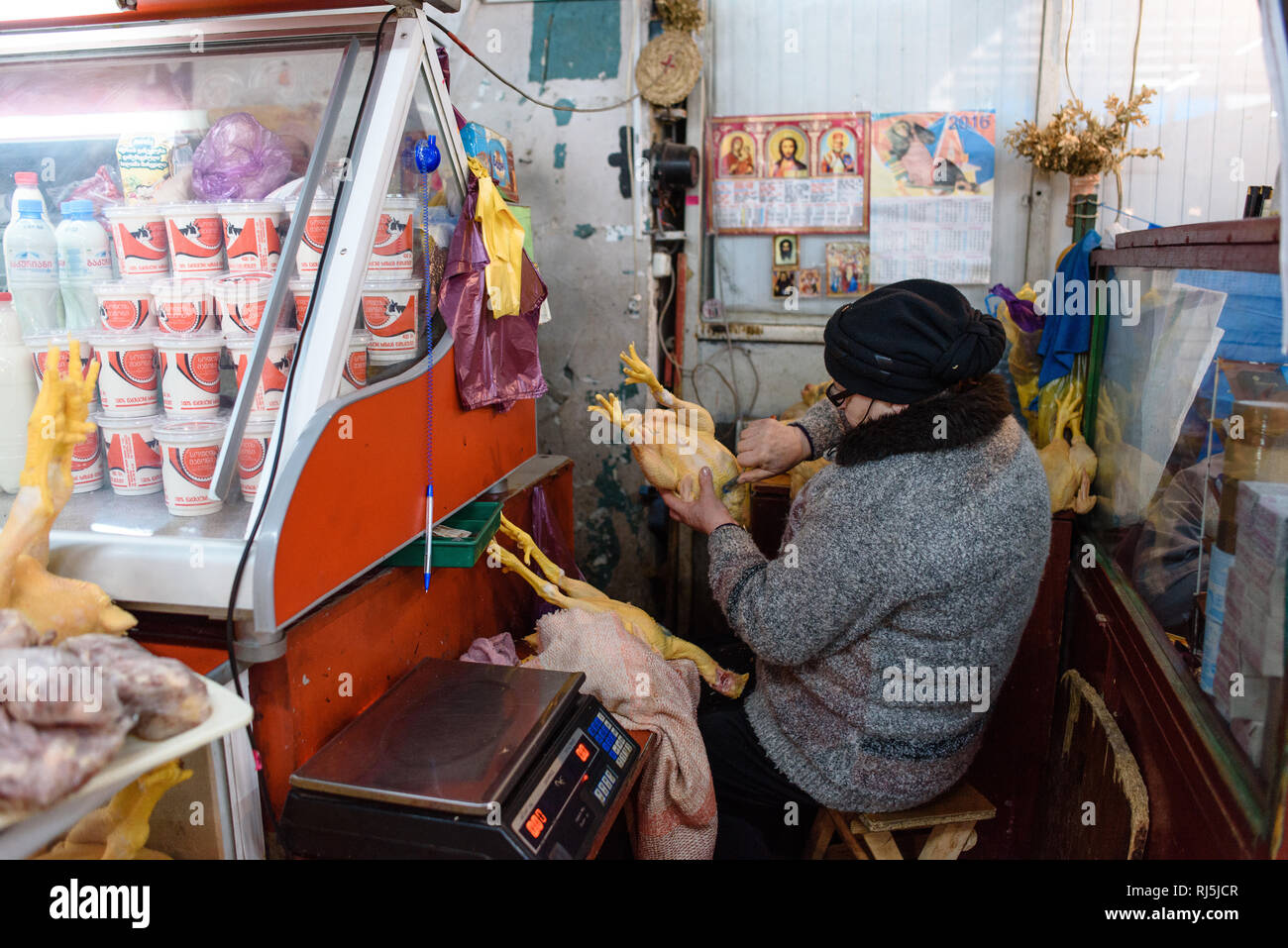 Auf dem Markt von Kutaissi. Roadtrip durch Georgien im Oktober 2016. Stock Photo