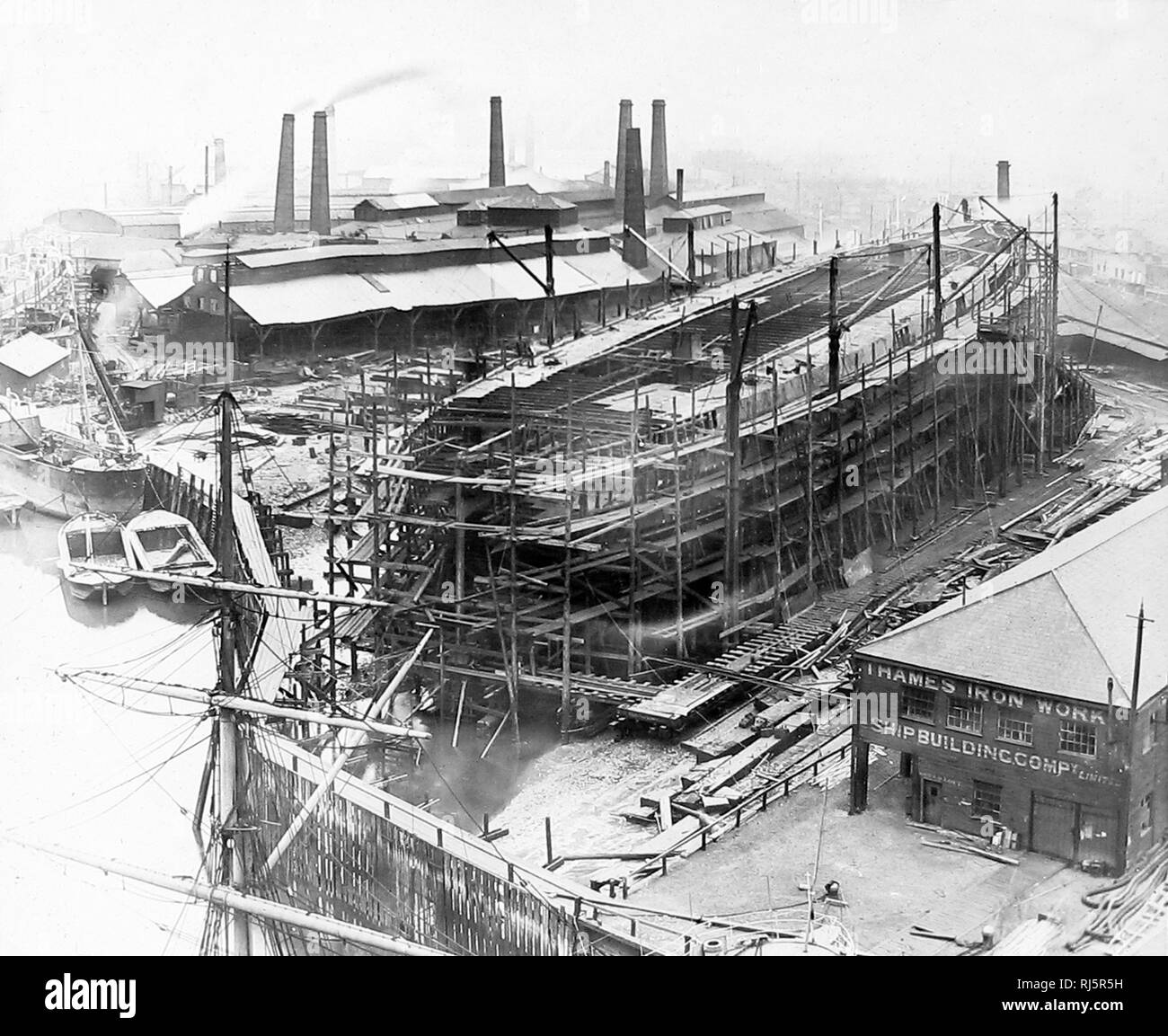 Thames Iron Works, Ship building, London Stock Photo Alamy