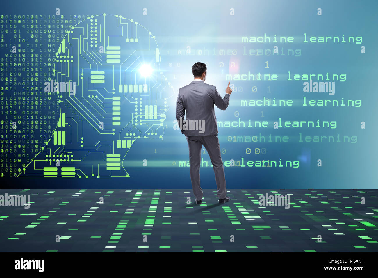 Cognitive computing and machine learning concept Stock Photo - Alamy