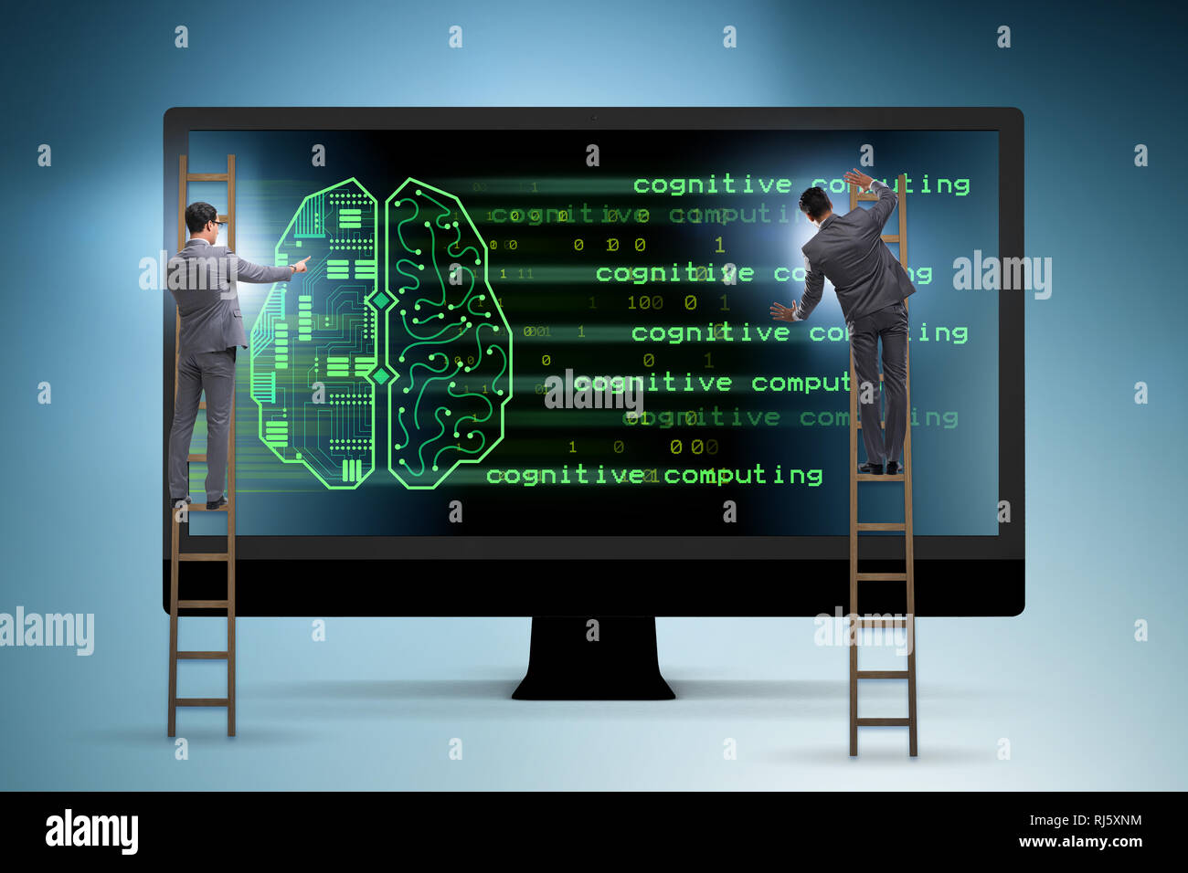Cognitive computing and machine learning concept Stock Photo - Alamy