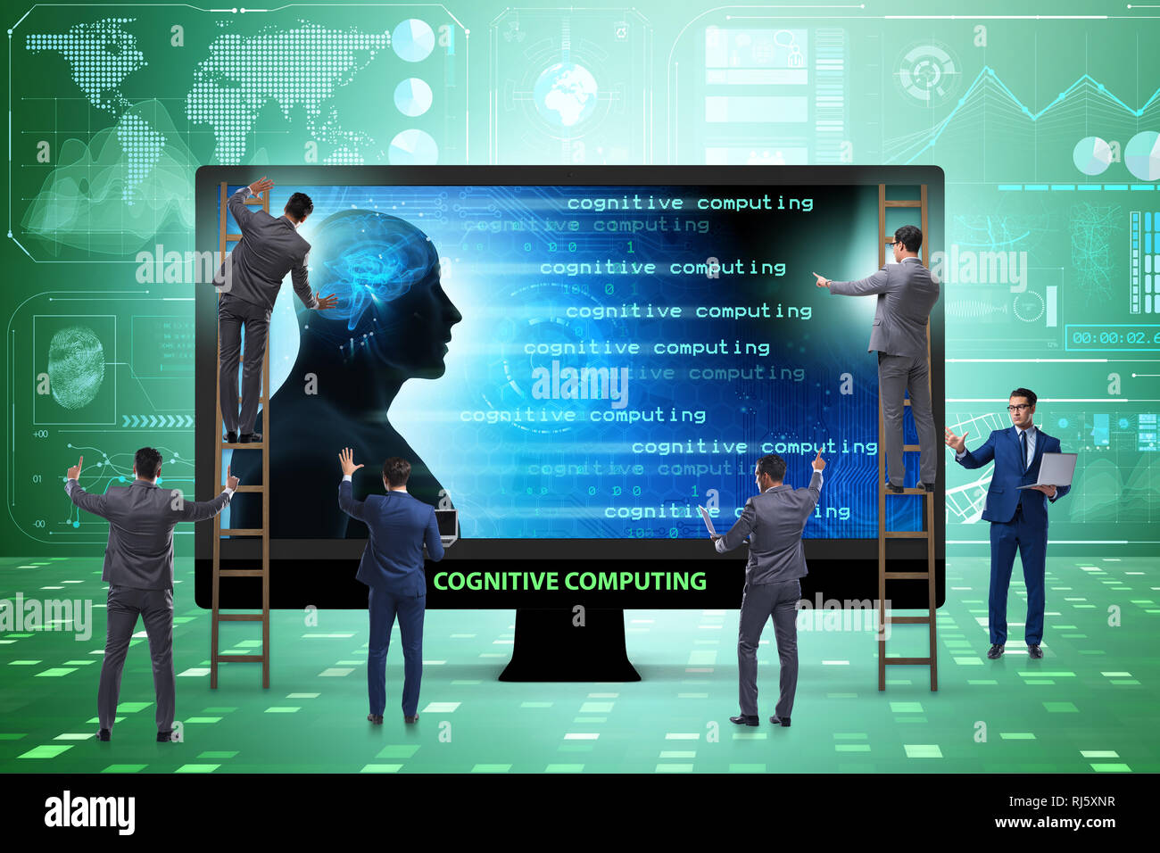 Cognitive computing and machine learning concept Stock Photo - Alamy