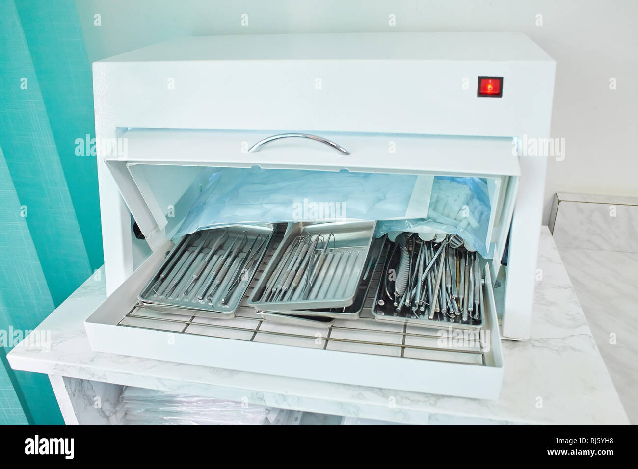 photo of dental tools in sterilizer Stock Photo Alamy