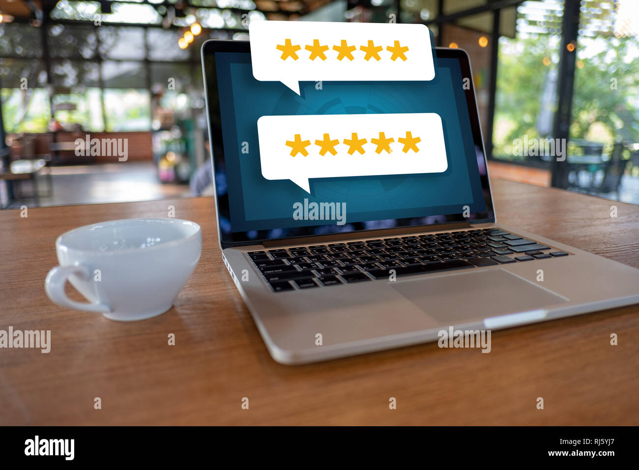 Online Reviews Evaluation time for review Inspection Assessment Auditing Stock Photo