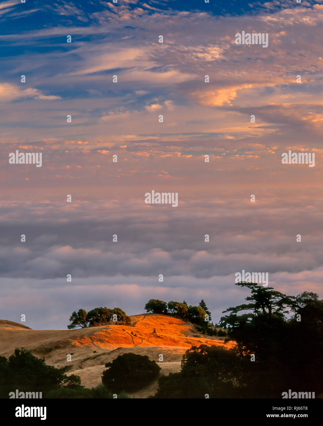 Bolinas ridge sunset mount tamalpais hires stock photography and