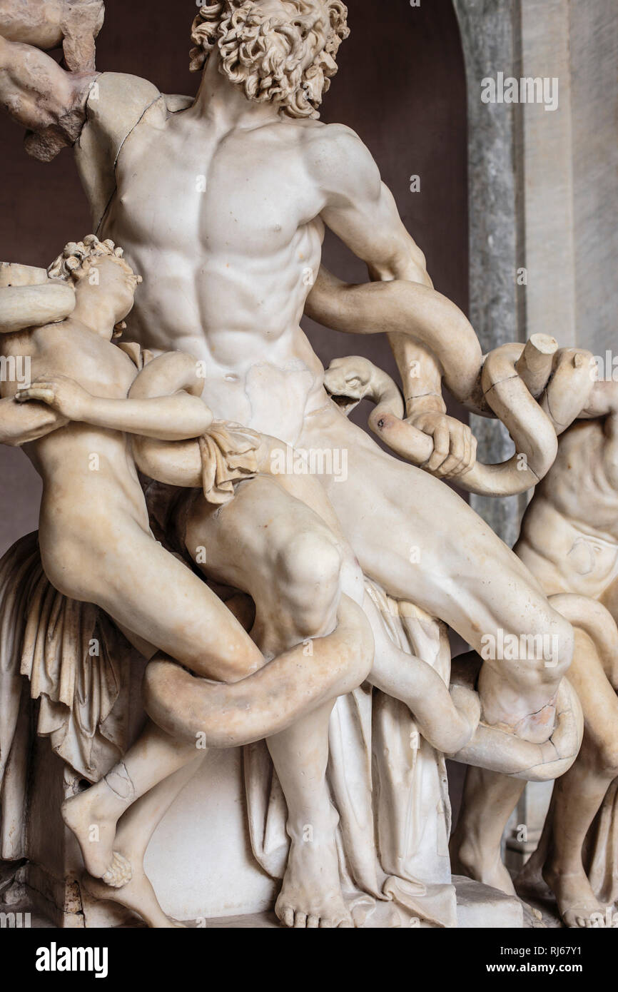 Europa, Italien, Latium, Rom, Vatikan, Detail der Laokoon-Gruppe (Vatikanische Museen) Stock Photo