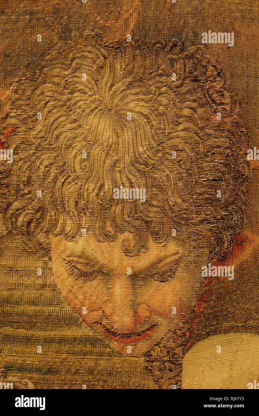 Europa, Italien, Latium, Rom, Vatikan, Detail eines Gobelins in den Vatikanischen Museen Stock Photo