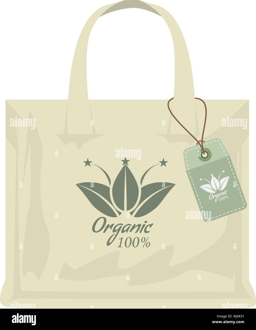 Premium quality organic bag mockup for shopping. Vector Illustration Stock  Vector Image & Art - Alamy