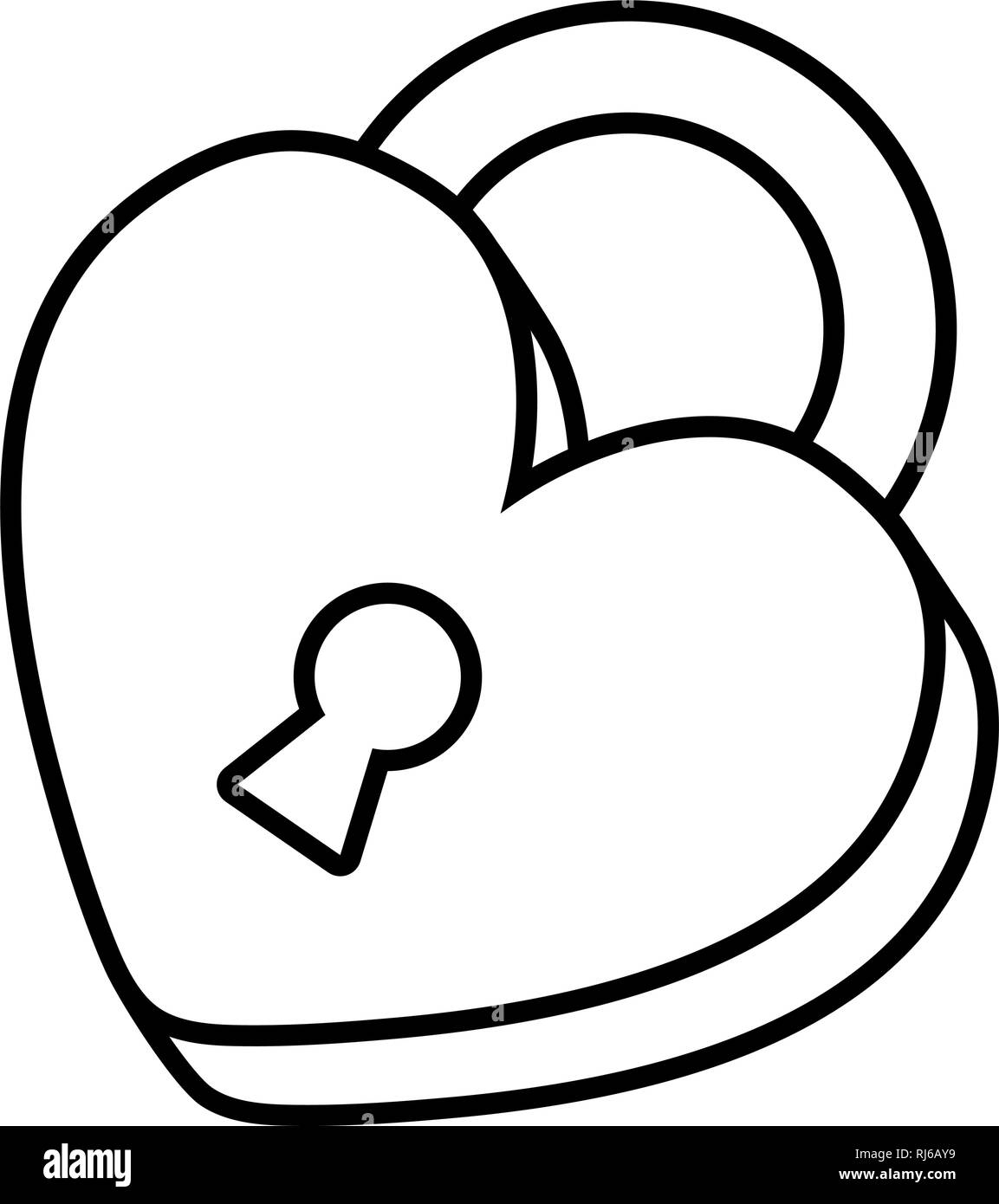 padlock with heart love icon vector illustration design Stock Vector ...